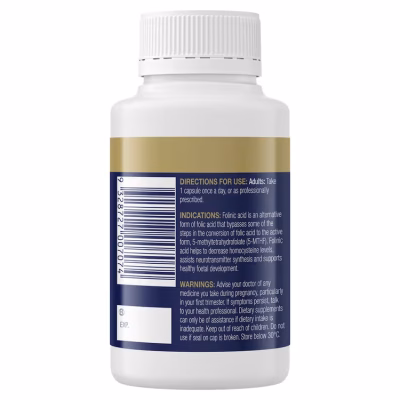 Folinic Acid 120 Capsules BioCeuticals