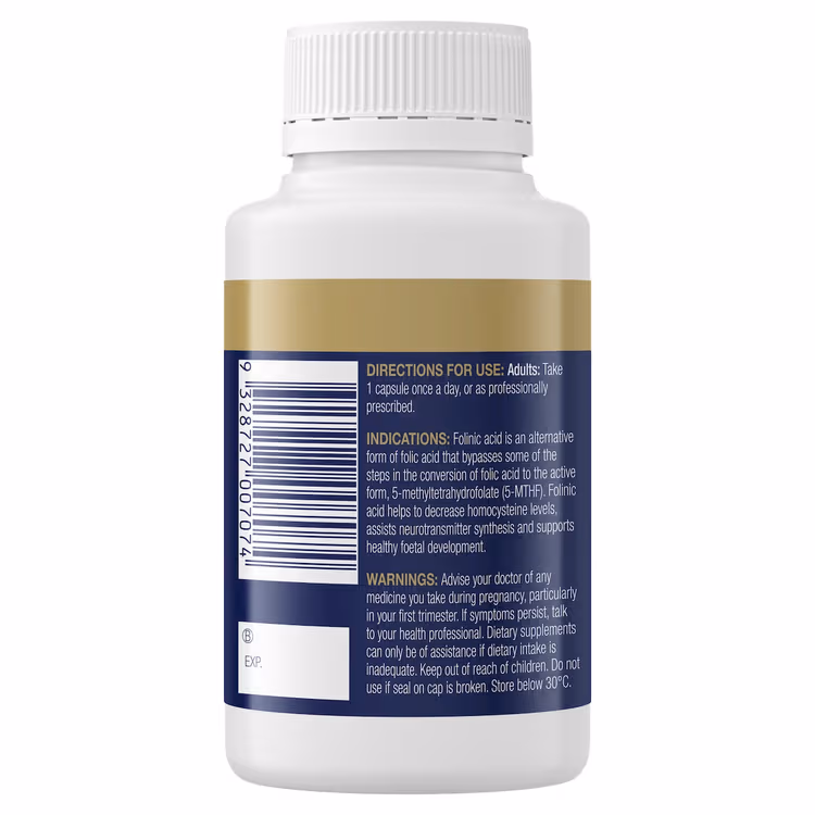 Folinic Acid 120 Capsules BioCeuticals