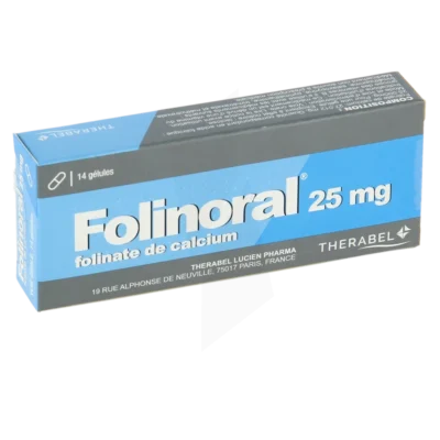 Folinoral 25mg Folinate Calcium (Folinic Acid) TheRaBel 14 viên