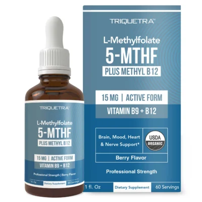 L-MethylFolate 30ml 5-MTHF Plus Methyl B12 Triquetra Health