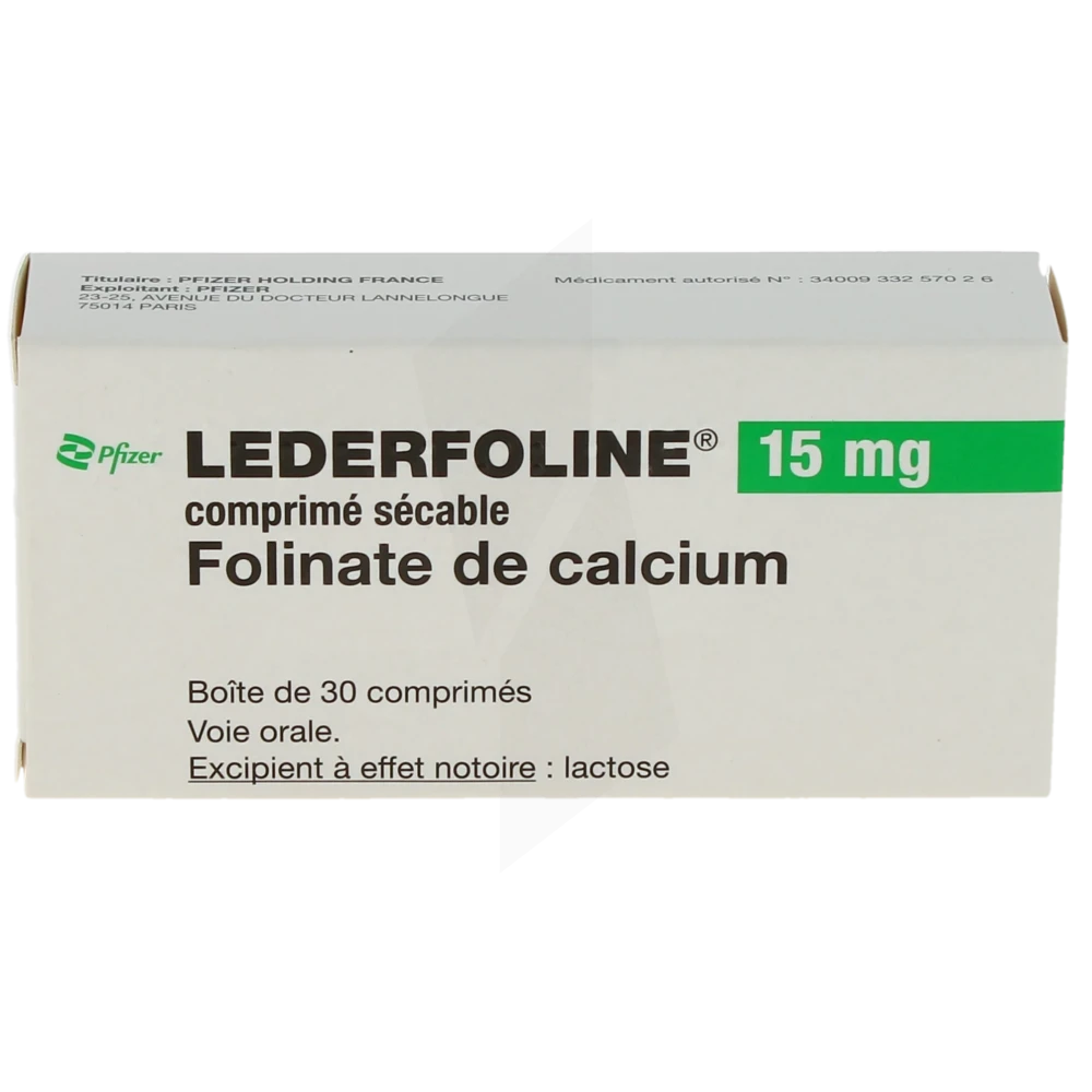 LederFoline 15mg Folinate Calcium (Folinic Acid) Pfizer 30 viên