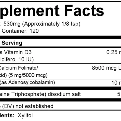 Super Folinic Acid High Dose (Leucovorin) Spectrum Awakening 63g Powder