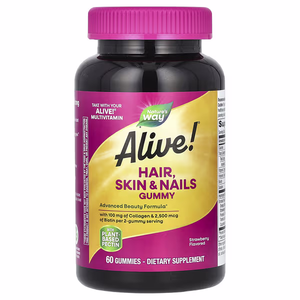 Alive Hair Skin Nails Gummy Nature's Way 60 viên