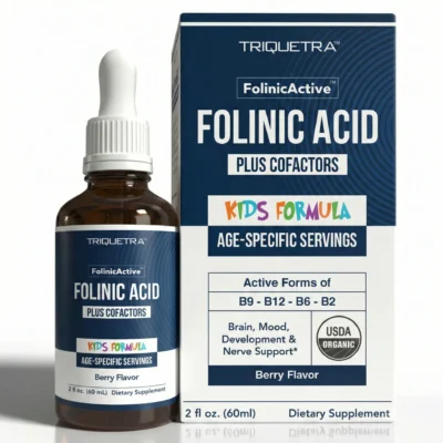 Kids FolinicActive 60ml Folinic Acid Plus Cofactors B12 Triquetra Health