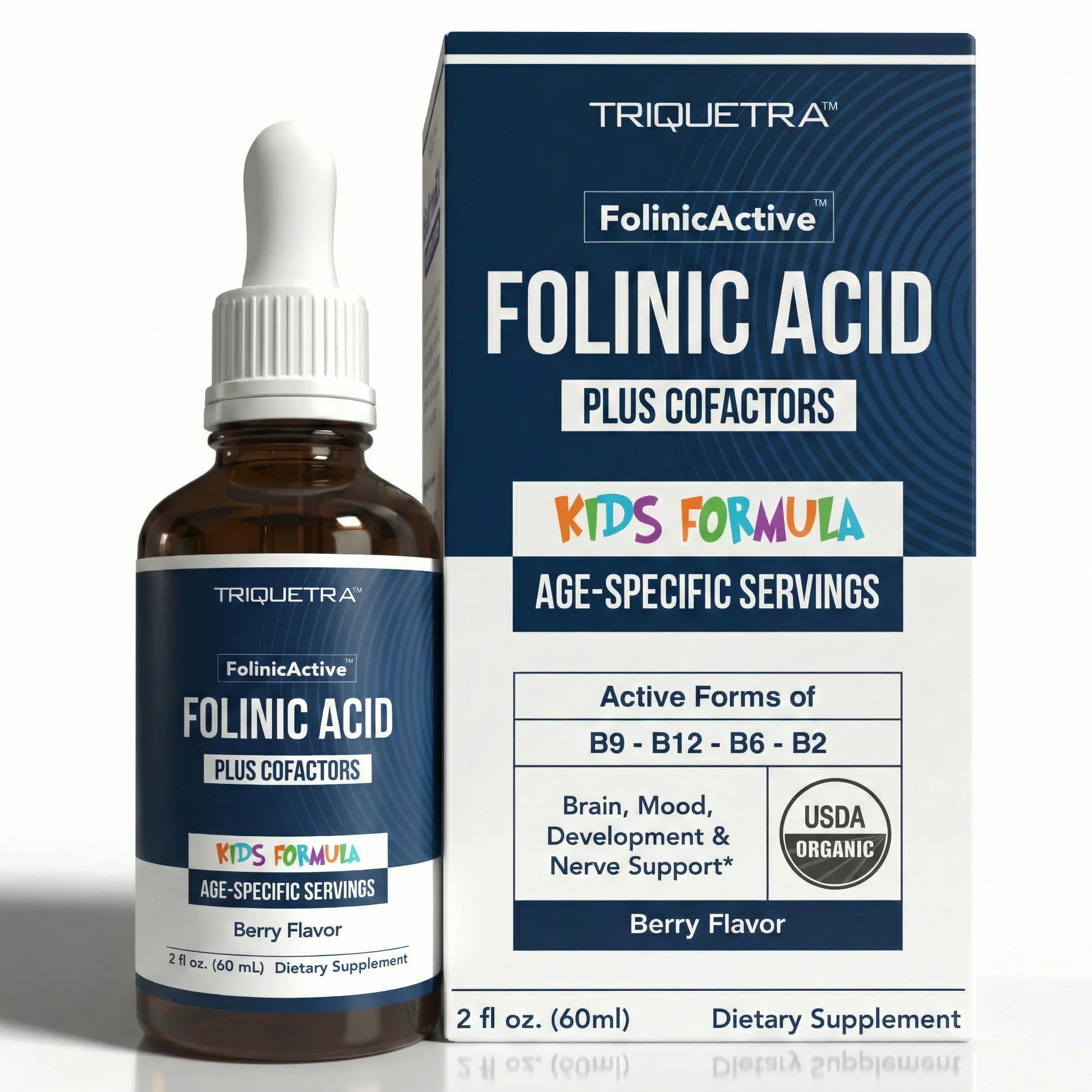 Kids FolinicActive 60ml Folinic Acid Plus Cofactors B12 Triquetra Health Kids FolinicActive 60ml Folinic Acid Plus Cofactors B12 Triquetra Health