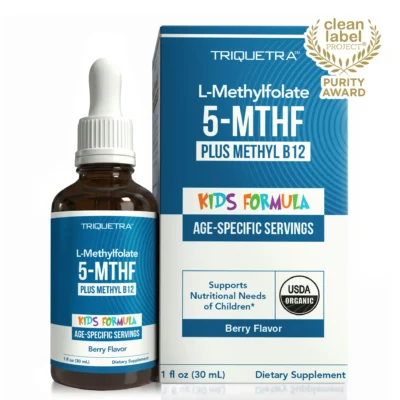 Kids L-MethylFolate 30ml 5-MTHF Plus Methyl B12 Triquetra Health