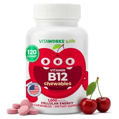 VitaWorks Vitamin B12 1000 mcg Chewables 120 viên - Bổ sung vitamin B12