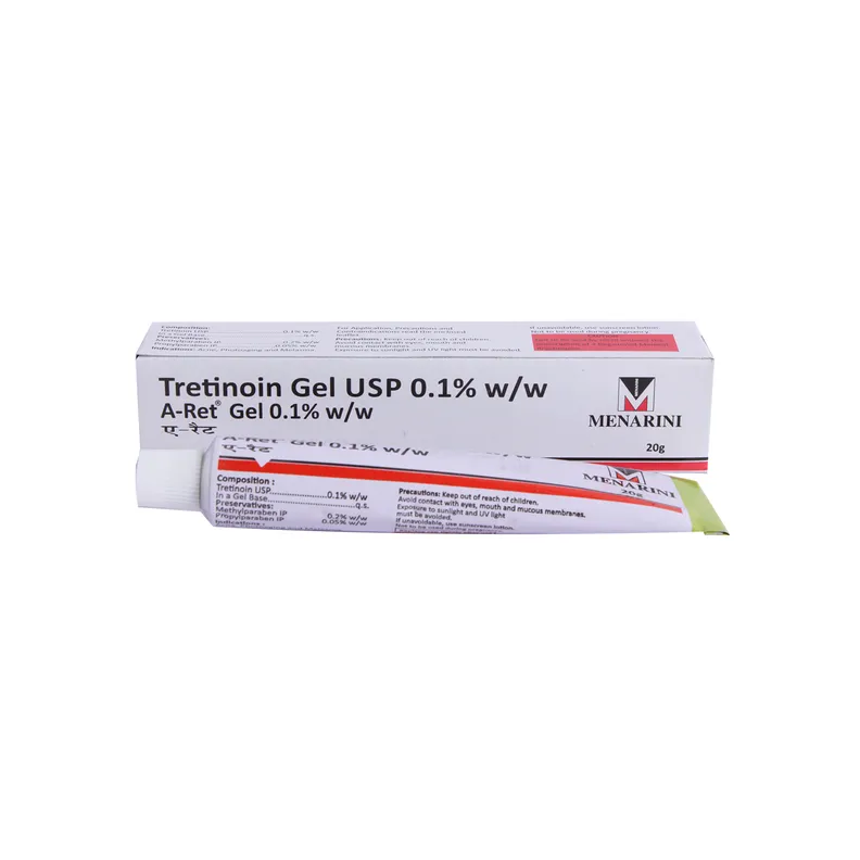 A-Ret Tretinoin USP 0.1% tuýp 20g - Gel bôi trị mụn A-Ret Tretinoin USP 0.1% tuýp 20g - Gel bôi trị mụn