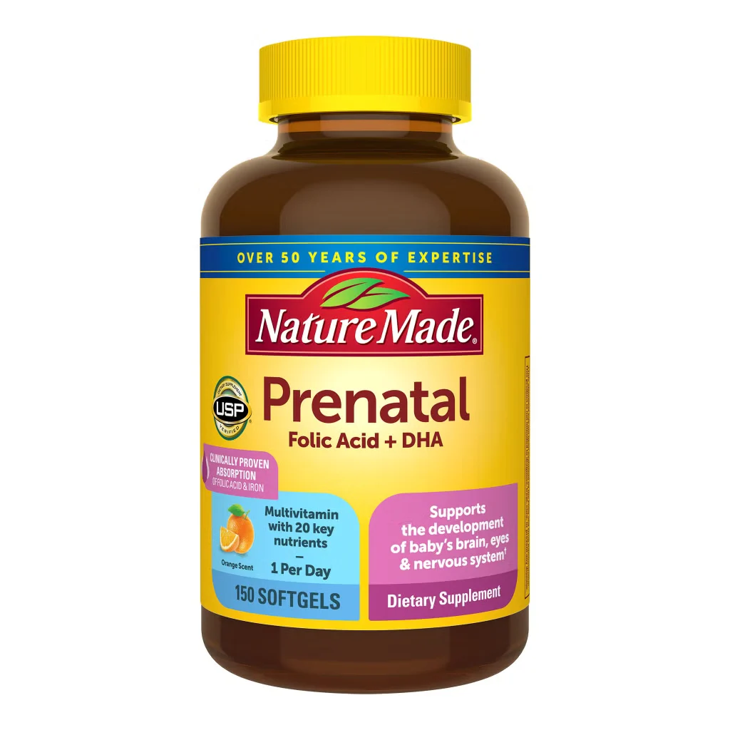 Prenatal Folic Acid DHA Nature Made 150 viên - Bổ sung Vitamin tổng hợp Prenatal Folic Acid DHA Nature Made 150 viên - Bổ sung Vitamin tổng hợp